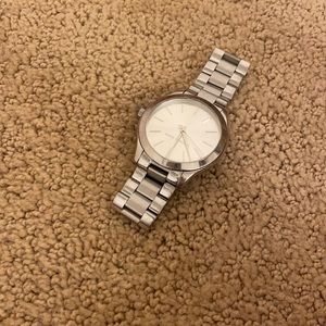 Michael Kors silver watch.